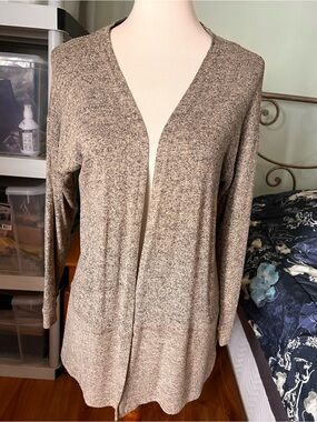 h.i.p. Tan-Brown Open Front Women's Cardigan